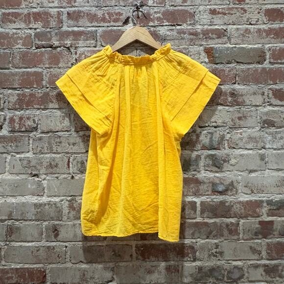 HONORINE Cosette Top In Yellow Size Small - Picture 4 of 4
